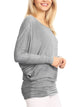 WT826 Womens Batwing Long Sleeve Top