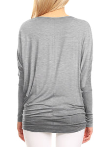 WT826 Womens Batwing Long Sleeve Top