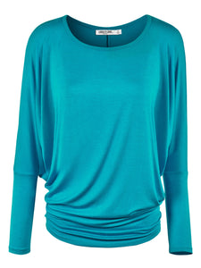 WT826 Womens Batwing Long Sleeve Top
