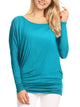 WT826 Womens Batwing Long Sleeve Top