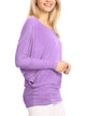WT826 Womens Batwing Long Sleeve Top