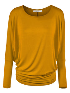WT826 Womens Batwing Long Sleeve Top