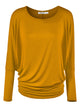 WT826 Womens Batwing Long Sleeve Top