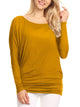 WT826 Womens Batwing Long Sleeve Top