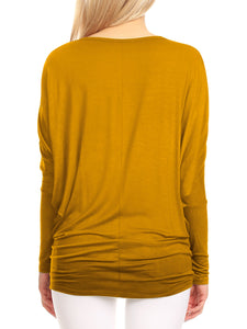 WT826 Womens Batwing Long Sleeve Top