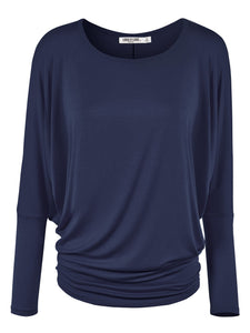 WT826 Womens Batwing Long Sleeve Top