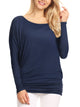 WT826 Womens Batwing Long Sleeve Top