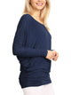 WT826 Womens Batwing Long Sleeve Top