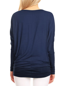 WT826 Womens Batwing Long Sleeve Top