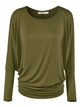 WT826 Womens Batwing Long Sleeve Top
