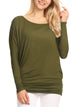 WT826 Womens Batwing Long Sleeve Top