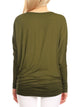WT826 Womens Batwing Long Sleeve Top