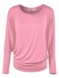 WT826 Womens Batwing Long Sleeve Top