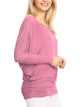 WT826 Womens Batwing Long Sleeve Top