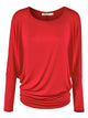 WT826 Womens Batwing Long Sleeve Top