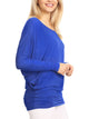 WT826 Womens Batwing Long Sleeve Top