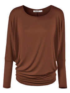 WT826 Womens Batwing Long Sleeve Top
