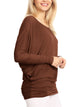 WT826 Womens Batwing Long Sleeve Top