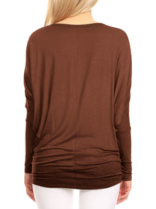 WT826 Womens Batwing Long Sleeve Top