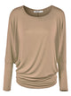 WT826 Womens Batwing Long Sleeve Top