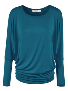 WT826 Womens Batwing Long Sleeve Top