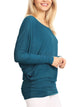 WT826 Womens Batwing Long Sleeve Top