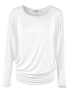 WT826 Womens Batwing Long Sleeve Top