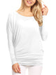 WT826 Womens Batwing Long Sleeve Top