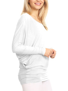 WT826 Womens Batwing Long Sleeve Top