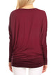 WT826 Womens Batwing Long Sleeve Top